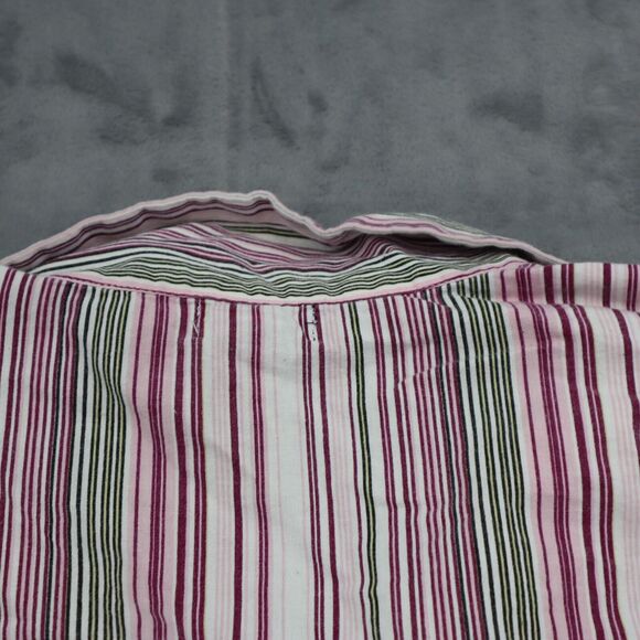 Jazzie Shirt Women 2X Pink Long Sleeve Button Up Casual Striped Plus Size - Picture 13 of 16